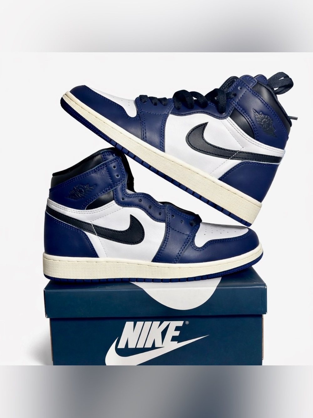 🆕 Nike Air Jordan 1 High OG Navy Black Off White new in box size 9 Women 7.5 Men